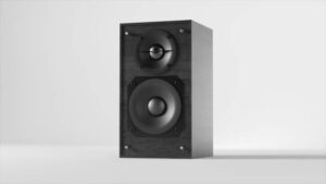Modern Acoustic Woofer on White Background 3d render photo