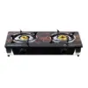 Mikachi 2 Burner Tempered Glass Top Gas Cooker