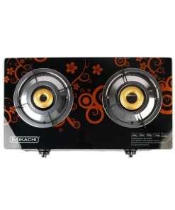 Mikachi 2 Burner Tempered Glass Top Gas Cooker