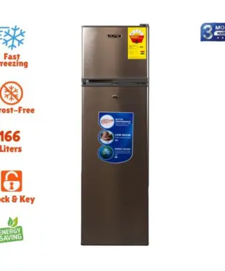 Vizio 166L Double Door Refrigerator - Dark Silver (VIZ-208TF)