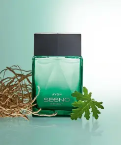 Avon Segno Impact Eau de Toilette for Him 75m bottle on a green background