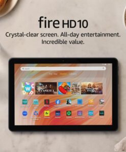 Amazon Fire 10 HD Tablet vibrant Full HD screen, octa-core processor, 3 GB RAM, 64GB, Black