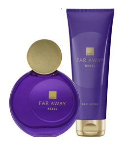 Avon Far Away Rebel Duo, Eau de Parfum 50ml & Body Lotion 125ml, Notes of Chocolate, Toffee and Vanilla