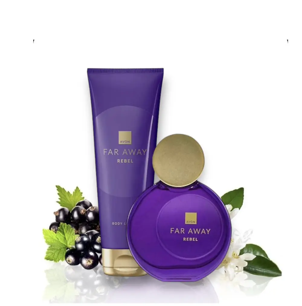 Avon Far Away Rebel Duo, Eau de Parfum 50ml & Body Lotion 125ml, Notes of Chocolate, Toffee and Vanilla