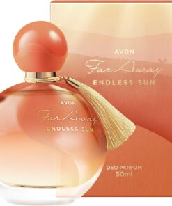 avon far away endless sun bottle and box