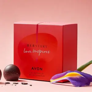 avon herstory inspire packgaing box