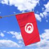 Tunisia Flag 150cm X 90cm Polyester Material Light Weight for Pole Hoist