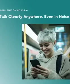 Alternative view of oraimo SpaceBuds Air+ Metallic Texture IPX4 True Wireless Earbuds