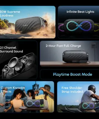oraimo SpaceBox Pro 80W Karaoke-Support Wireless Speaker