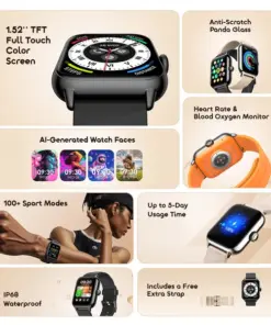 oraimo Watch 6 Nano 1.52" TFT Full Touch Smart Watch
