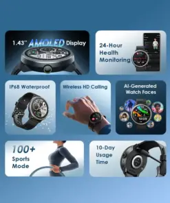 oraimo Watch 5R 1.43'' Amoled IP68 Smart Watch