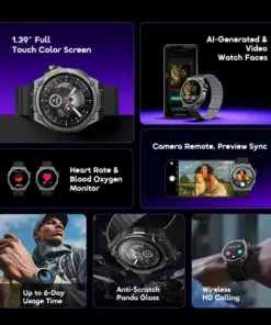 oraimo Watch Nova RV 1.39" HD Video Watch Faces IP68 Smart Watch