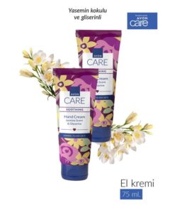 Avon Care Soothing Hand Cream with Jasmine Scent & Glycerine.- purple