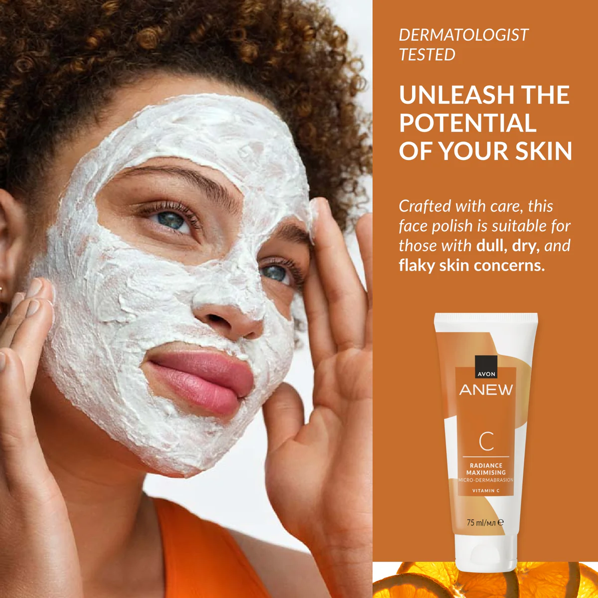 Avon Anew Radiance Maximising Vitamin C Microdermabrasion - 75ml Shopwice Anew Radiance Maximising Vitamin C Microdermabrasion - 75ml