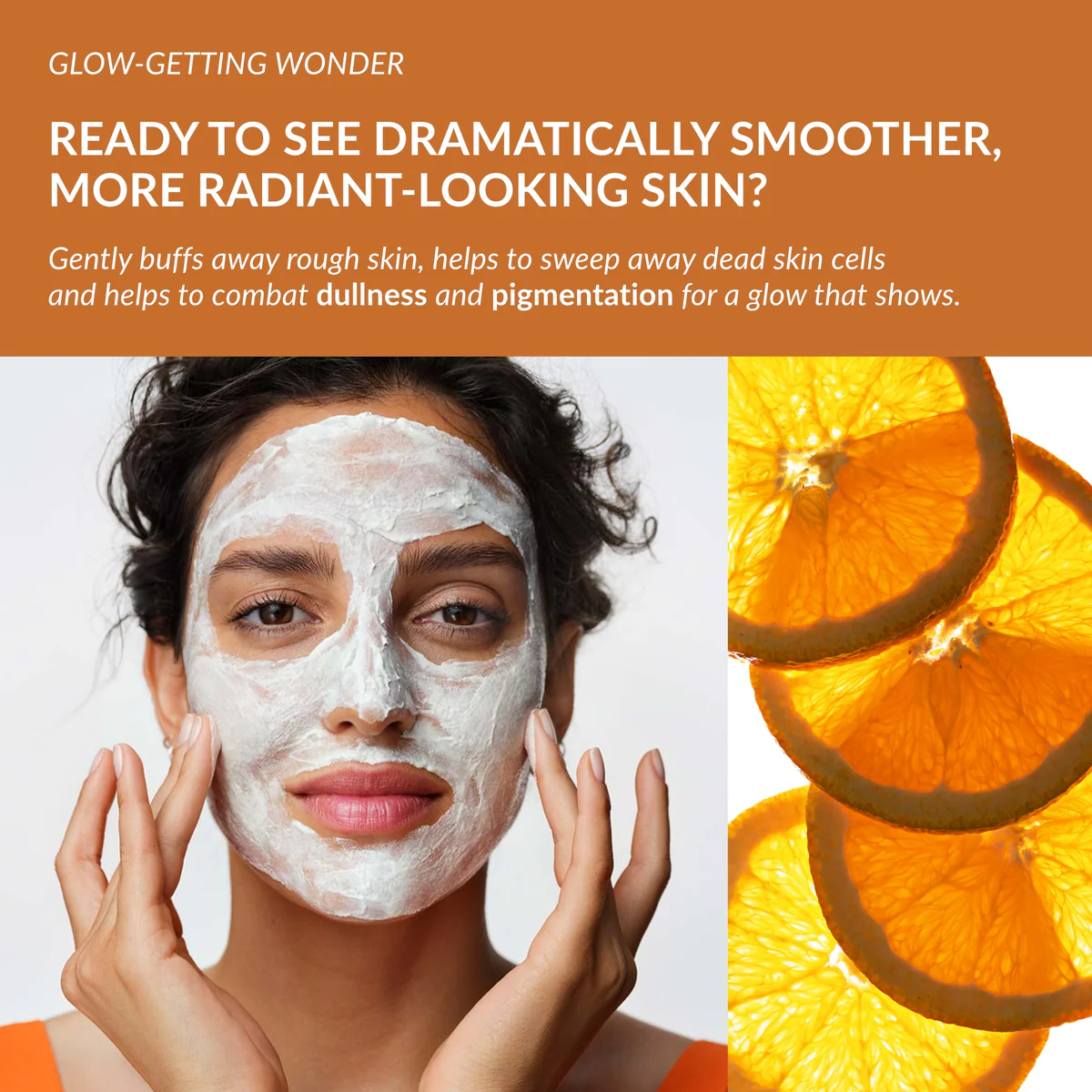 Avon Anew Radiance Maximising Vitamin C Microdermabrasion - 75ml Shopwice a female model applying Anew Radiance Maximising Vitamin C Microdermabrasion to the face