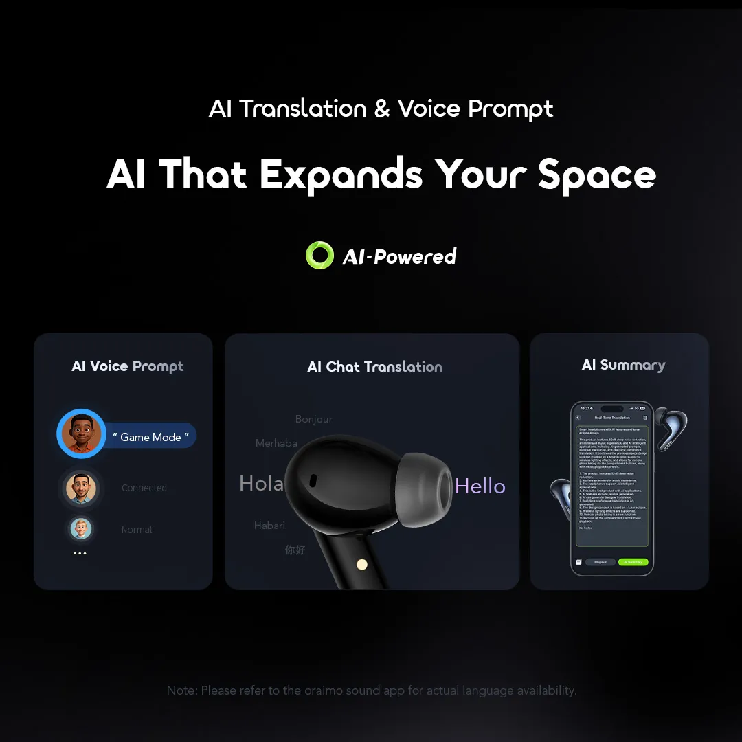 Oraimo SpaceBuds 2 AI Smart 45hrs Playtime True Wireless Earbuds Shopwice Oraimo SpaceBuds 2 AI Smart 45hrs Playtime True Wireless Earbuds - Image 6