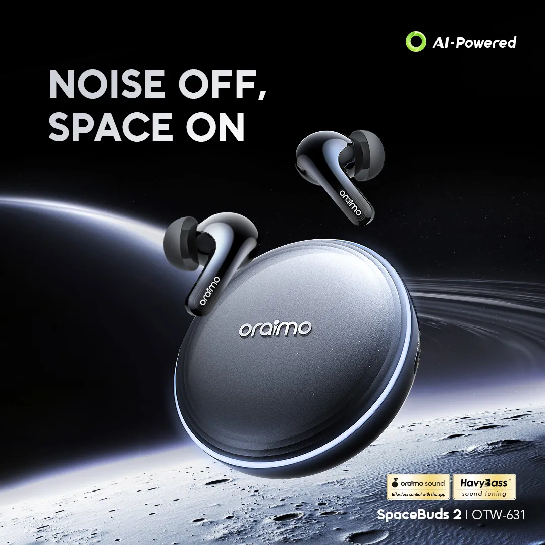 Oraimo SpaceBuds 2 AI Smart 45hrs Playtime True Wireless Earbuds Shopwice Oraimo SpaceBuds 2 AI Smart 45hrs Playtime True Wireless Earbuds