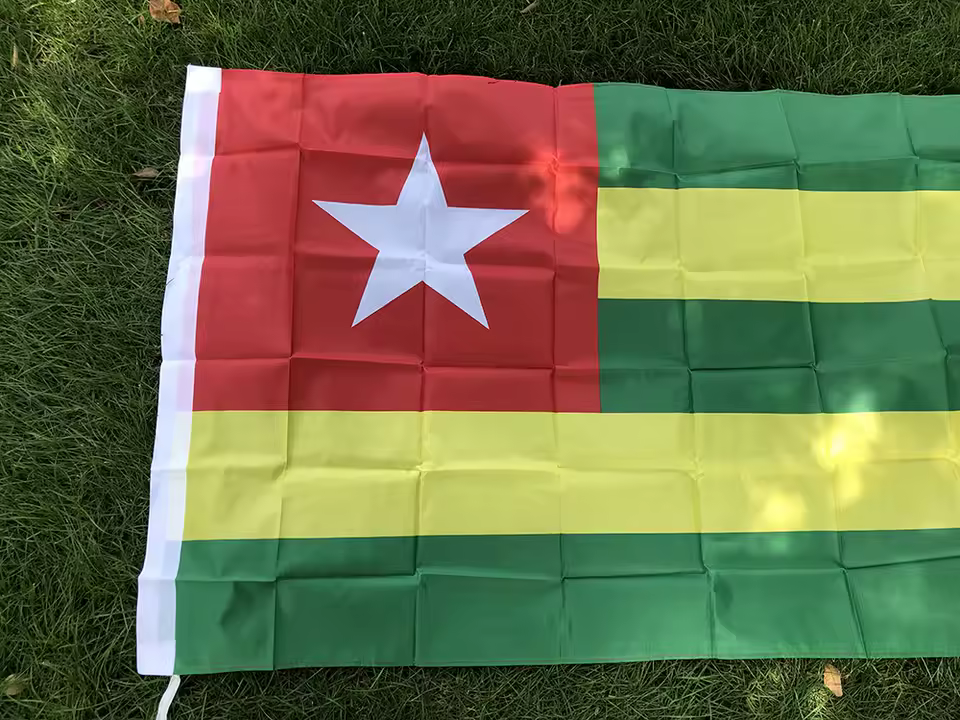 Togo National Flag 90cmx150cm Outdoor Polyester Flag Shopwice folded togo national flag