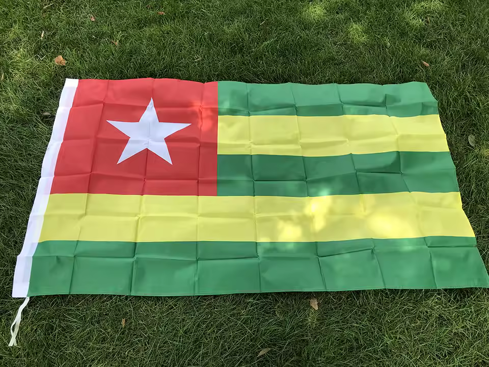 Togo National Flag 90cmx150cm Outdoor Polyester Flag Shopwice folded togo national flag
