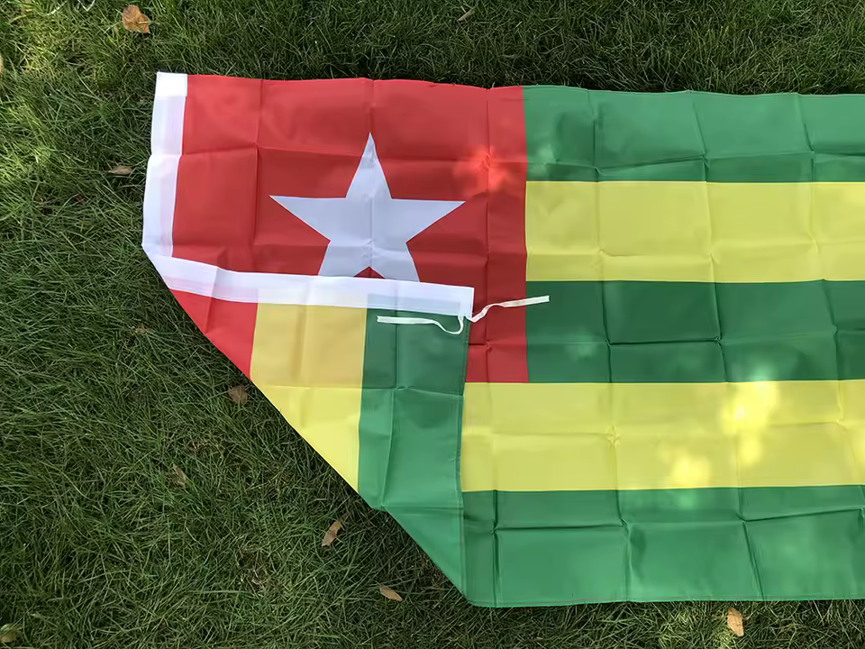 Togo National Flag 90cmx150cm Outdoor Polyester Flag Shopwice folded togo national flag