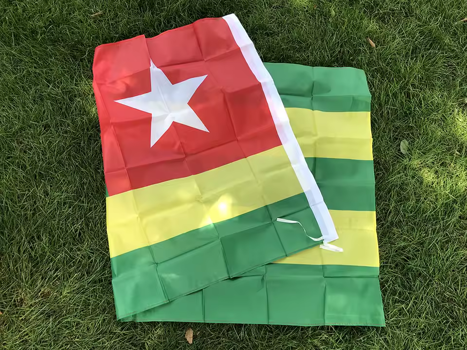 Togo National Flag 90cmx150cm Outdoor Polyester Flag Shopwice folded togo national flag