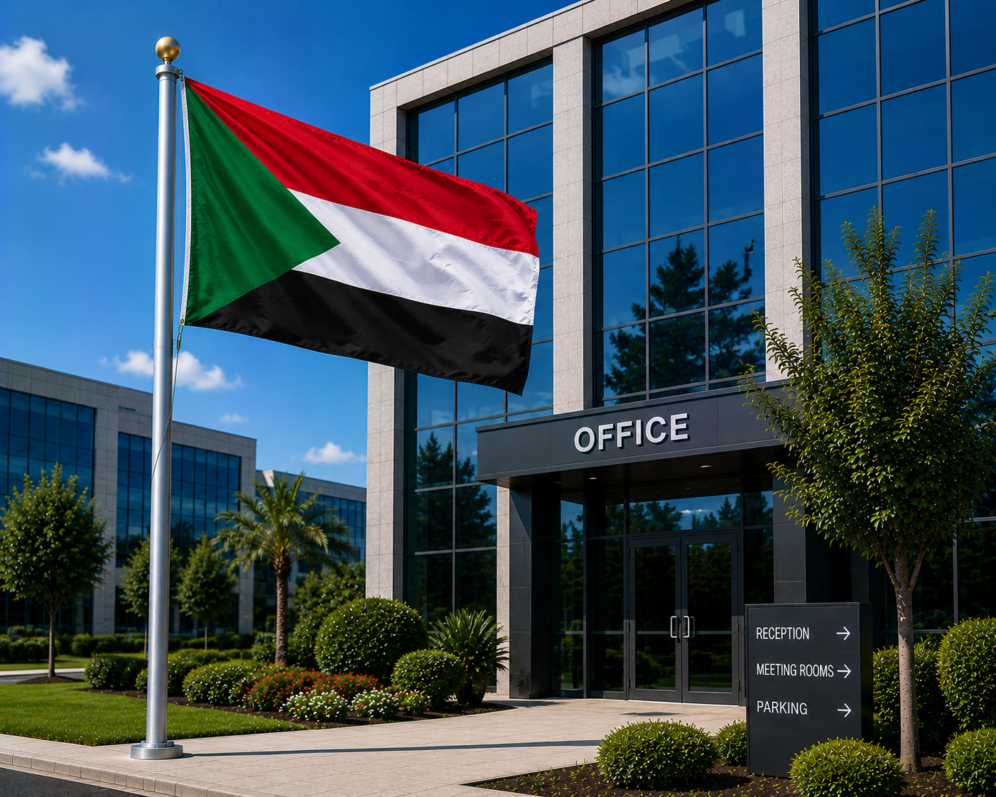 Sudan National Flag 90cm x 150cm - Outdoor Polyester Flag Shopwice Sudan National Flag 90cm x 150cm - Outdoor Polyester Flag