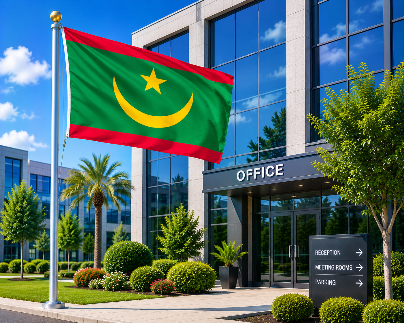 Mauritania National Flag 90cm x 150cm - Outdoor Polyester Flag Shopwice Mauritania National Flag 90cm x 150cm - Outdoor Polyester Flag