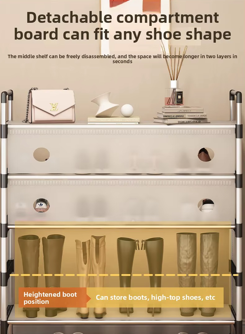5 Tier Simple Multifunctional Integrated Shoe Rack Shopwice 5 Tier Simple Multifunctional Integrated Shoe Rack - Image 3