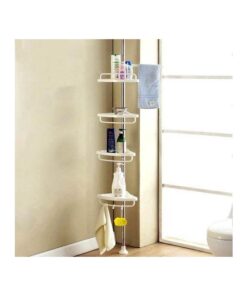 4 Tier Bathroom Corner Shelf Storage - White
