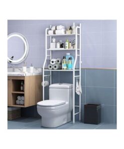 3 Tier Over Toilet Bathroom Storage Rack Shelf Organizer Space Saver - White