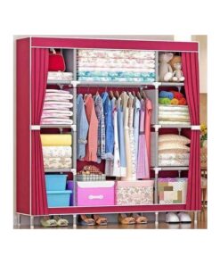 3-in-1 Portable Wardrobe 130-14C - Wine Red