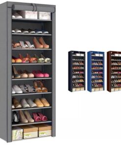 Shoe Rack Organizer 9 Tiers Dust-proof Durable & Stainless Steel