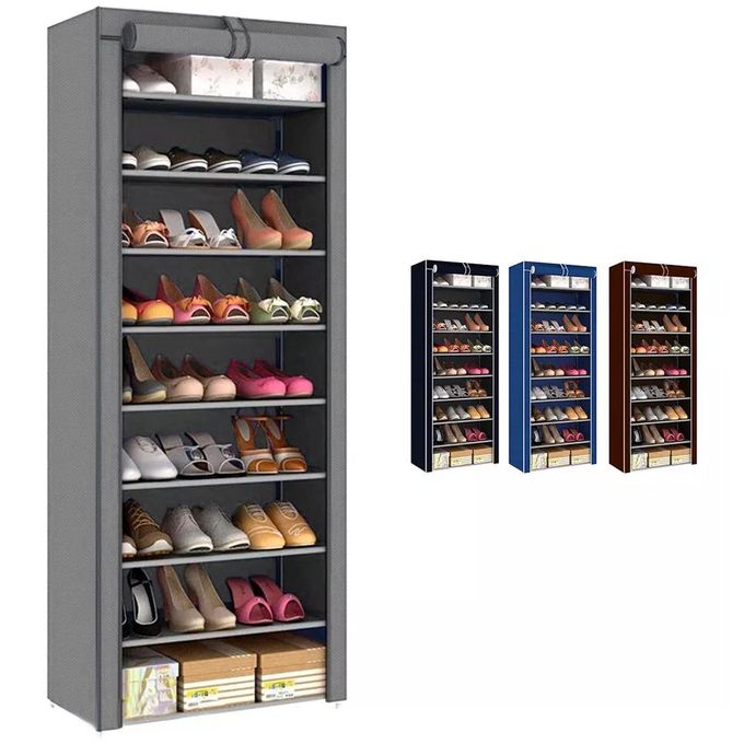 Shoe Rack Organizer 9 Tiers Dust-proof Durable & Stainless Steel
