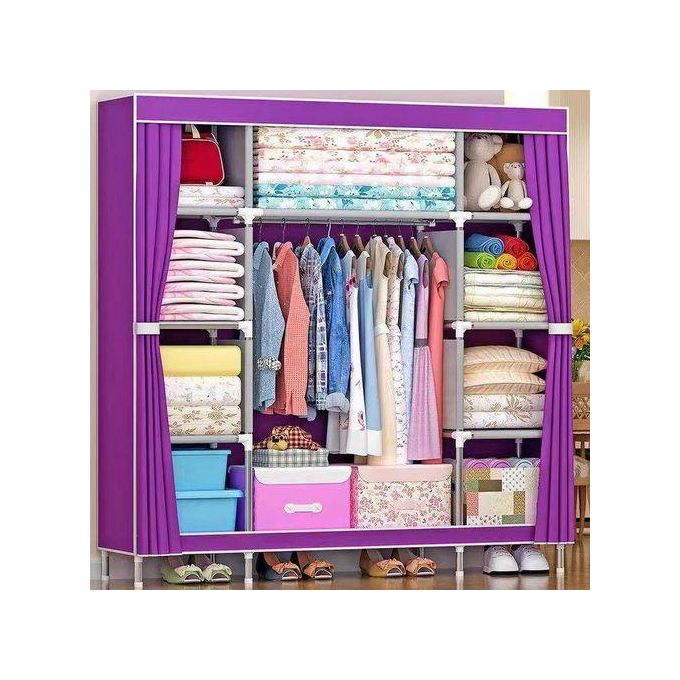 13014C 3-in-1 Portable Wardrobe - Purple Shopwice 13014C 3-in-1 Portable Wardrobe - Purple