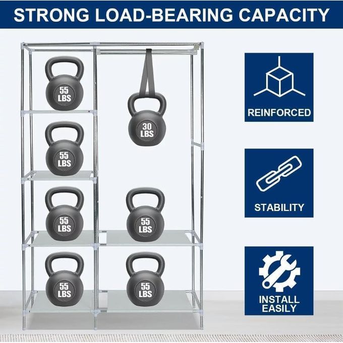 Lindy Foldable Collapsible Closet Cabinet - Brown Shopwice Lindy Foldable Collapsible Closet Cabinet - Brown