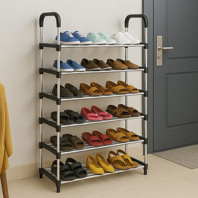 6-Tiers Shoe Rack Storage Organizer 21 Pairs Large Capacity Shopwice 6-Tier Shoe Rack Storage Organizer 21 Pairs Large Capacity