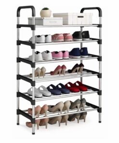 6-Tier Shoe Rack Storage Organizer 21 Pairs Large Capacity