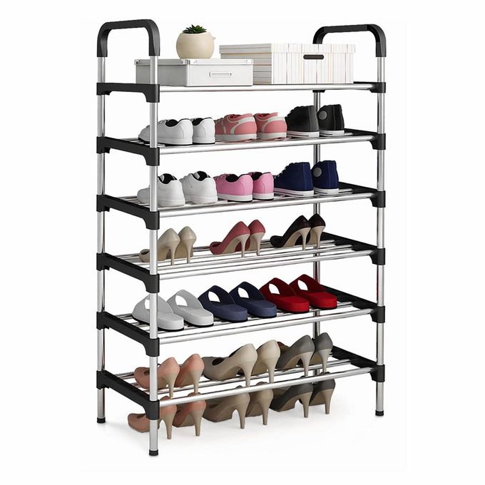 6-Tiers Shoe Rack Storage Organizer 21 Pairs Large Capacity Shopwice 6-Tier Shoe Rack Storage Organizer 21 Pairs Large Capacity