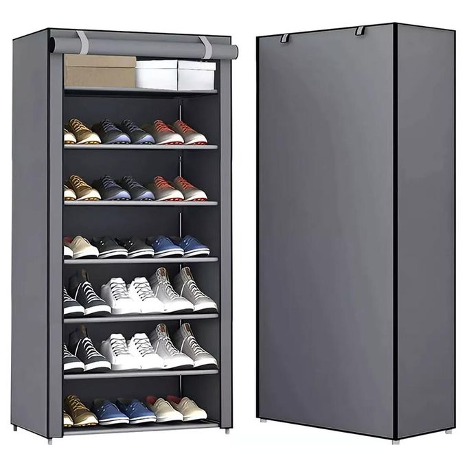 7-Level Shoe Rack Organizer - 24 Pairs Capacity Storage Solution