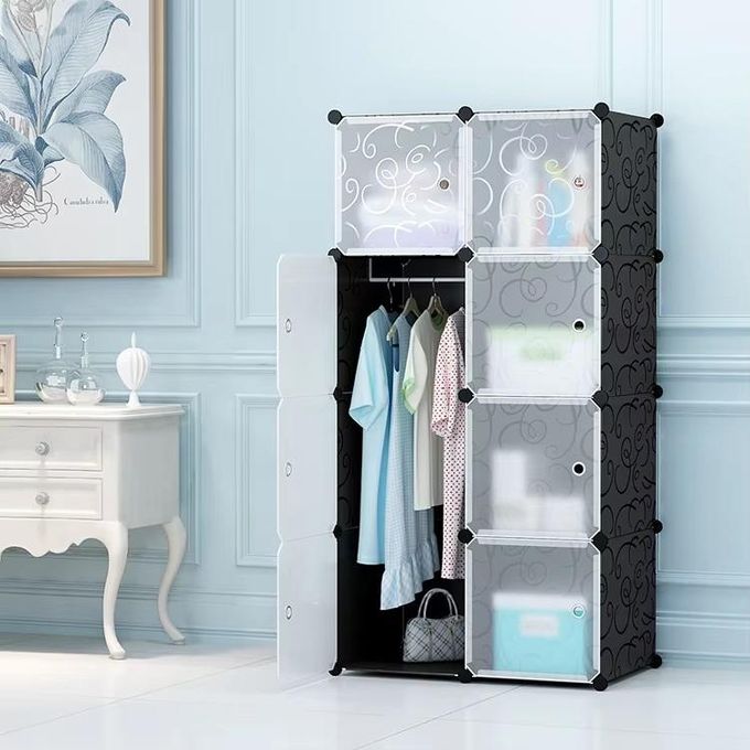 Lindy 8 Cubes Wardrobe - Black/White Shopwice Lindy 8 Cubes Wardrobe - Black/White