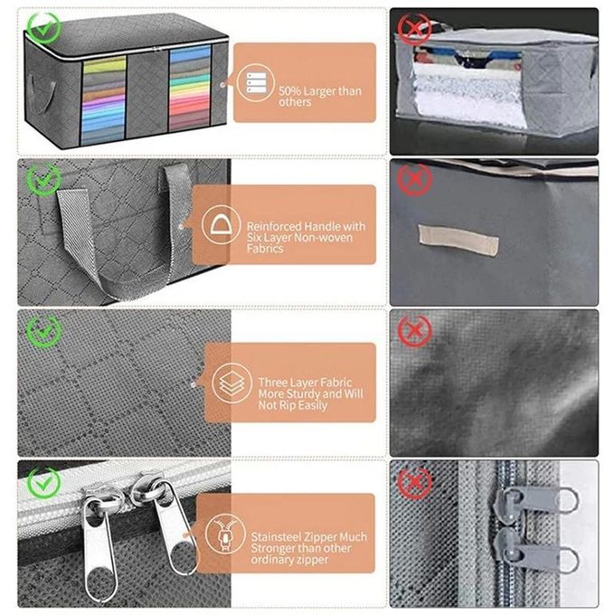 4Pcs/Set Foldable Clothes Quilt Storage Bags Shopwice 4Pcs/Set Foldable Clothes Quilt Storage Bags