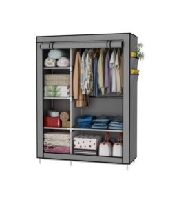 2-in-1 Portable Wardrobe - Grey
