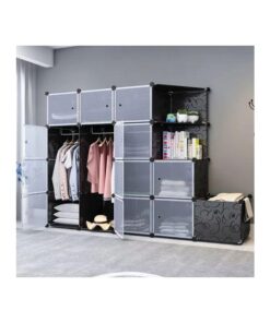 14 Cubes Wardrobe + 2 Corners + 1 Laundry Cube - Black/White