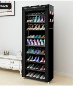 9 Tier Shoe Rack - Black