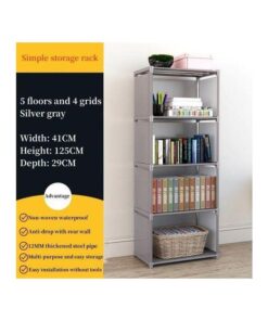 4-Grid 5-Layer Shelf,Storage Rack,Shoe Cabinet,Clothes-Shoe Rack,DIY Bookshelf