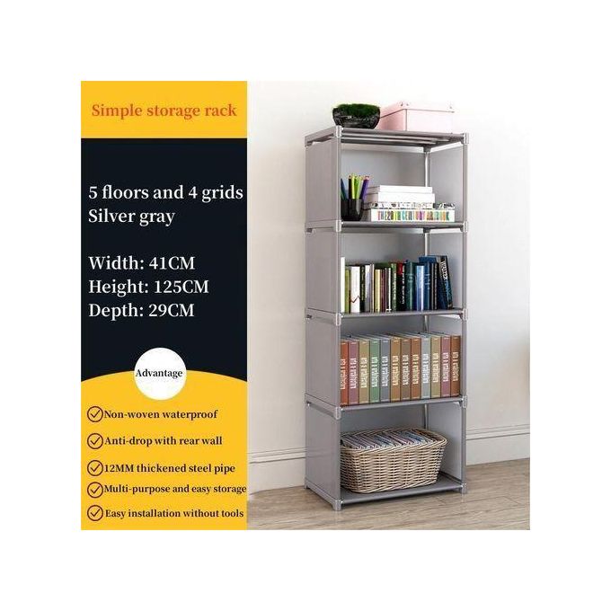 Share this product 4-Grid 5-Layer Shelf,Storage Rack,Shoe Cabinet,Clothes-Shoe Rack,DIY Bookshelf Shopwice 4-Grid 5-Layer Shelf,Storage Rack,Shoe Cabinet,Clothes-Shoe Rack,DIY Bookshelf