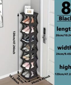 8 Layers Shoe Rack For Home Use – Black