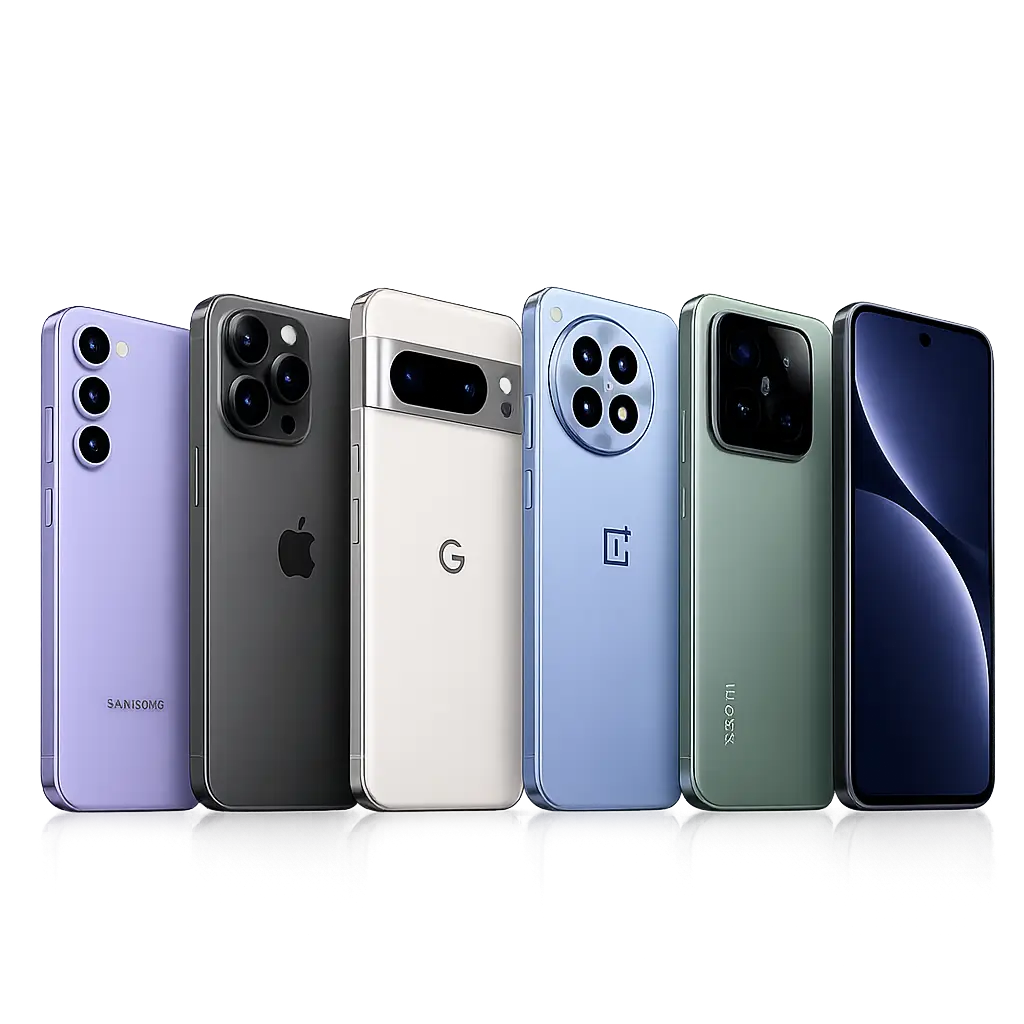 Galaxy S22, iPhone 15 Pro Max, Google Pixel, OnePlus and Xiaomi phones