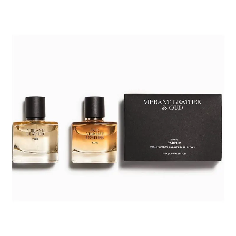 Zara Vibrant Leather & Oud Collection Perfume Set 60ml – Vibrant Leather + Vibrant Leather Oud EDT (2 x 60ml)