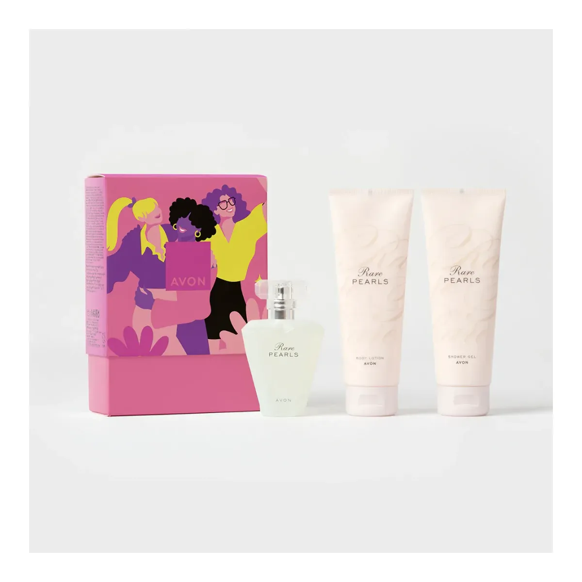 Avon Rare Pearls Set (Eau de Parfum, Shimmer Shower Gel & Body Lotion)